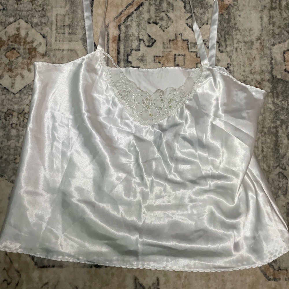 Body Chic Elegant White Satin Camisole large